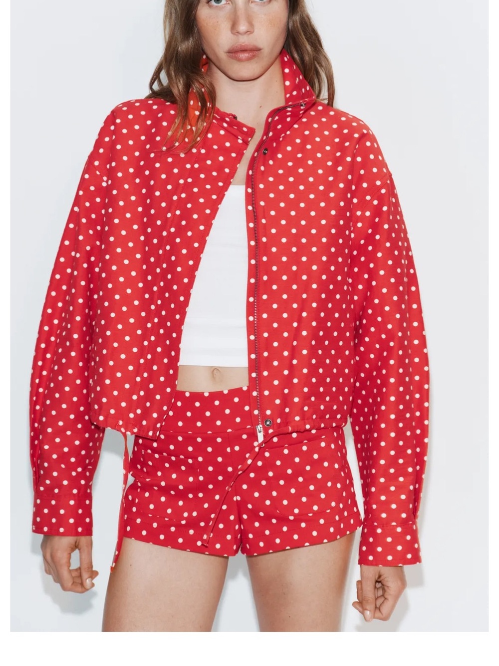 ZARA POLKA DOT PUFFER JACKET